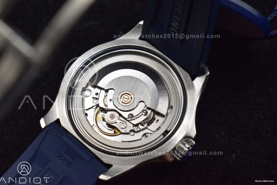 Cozy White Rubber on 1:1 Best BLSF Automatic SuperOcean 42 Dial A Blue Strap 1162 SS Edition 0517